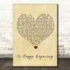 Jennifer Morrison A Happy Beginning Vintage Heart Song Lyric Quote Music Print