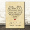 John Holt Help Me Make It Through The Night Vintage Heart Song Lyric Quote Music Print