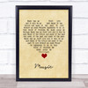 John Miles Music Vintage Heart Song Lyric Quote Music Print