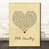 Mark Chesnutt Old Country Vintage Heart Song Lyric Quote Music Print