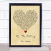 Michael Jackson It's The Falling In Love Vintage Heart Song Lyric Quote Music Print