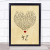 Mumford & Sons 42 Vintage Heart Song Lyric Quote Music Print