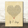 Mumford & Sons If I Say Vintage Heart Song Lyric Quote Music Print