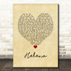 My Chemical Romance Helena Vintage Heart Song Lyric Quote Music Print