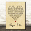 New Found Glory Kiss Me Vintage Heart Song Lyric Quote Music Print