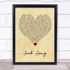 Oasis Sad Song Vintage Heart Song Lyric Quote Music Print