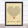 Paul Weller Brand New Start Vintage Heart Song Lyric Quote Music Print