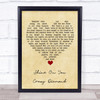 Pink Floyd Shine On You Crazy Diamond Vintage Heart Song Lyric Quote Music Print