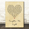 Rod Stewart Tonight's The Night Vintage Heart Song Lyric Quote Music Print
