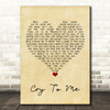 Solomon Burke Cry To Me Vintage Heart Song Lyric Quote Music Print
