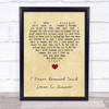 Stevie Wonder I Never Dreamed You'd Leave In Summer Vintage Heart Song Lyric Quote Music Print