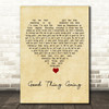 Sugar Minott Good Thing Going Vintage Heart Song Lyric Quote Music Print