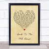 The Smiths Back To The Old House Vintage Heart Song Lyric Quote Music Print