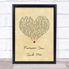 The Teskey Brothers Forever You And Me Vintage Heart Song Lyric Quote Music Print