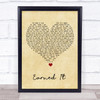 The Weeknd Earned It Vintage Heart Song Lyric Quote Music Print