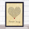 Tyketto Forever Young Vintage Heart Song Lyric Quote Music Print