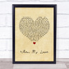 Van Halen When It's Love Vintage Heart Song Lyric Quote Music Print