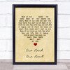 West Side Story One Hand, One Heart Vintage Heart Song Lyric Quote Music Print