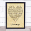 Bobby Hebb Sunny Vintage Heart Song Lyric Quote Print