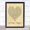 George Michael Careless Whisper Vintage Heart Song Lyric Quote Print
