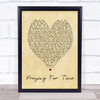 George Michael Praying For Time Vintage Heart Song Lyric Quote Print