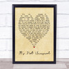 Tom Jones It's Not Unusual Vintage Heart Song Lyric Quote Print