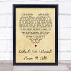 Whitney Houston Didn't We Almost Have It All Vintage Heart Song Lyric Quote Print