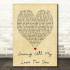 Whitney Houston Saving All My Love For You Vintage Heart Song Lyric Quote Print