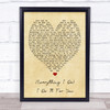 Everything I Do I Do It For You Bryan Adams Vintage Heart Quote Song Lyric Print