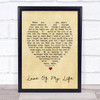 Love Of My Life Santana Vintage Heart Quote Song Lyric Print