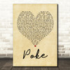 Frightened Rabbit Poke Vintage Heart Song Lyric Quote Print