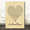 Gabrielle Aplin Salvation Vintage Heart Song Lyric Quote Print