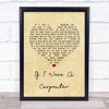 Johnny Cash If I Were A Carpenter Vintage Heart Song Lyric Quote Print