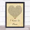 MUNA I Know A Place Vintage Heart Song Lyric Quote Print
