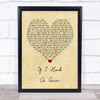 Noel Gallagher If I Had A Gun Vintage Heart Song Lyric Quote Print
