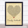Pink Family Portrait Vintage Heart Song Lyric Quote Print