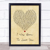 Queen I Was Born To Love You Vintage Heart Song Lyric Quote Print