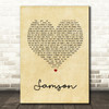 Regina Spektor Samson Vintage Heart Song Lyric Quote Print