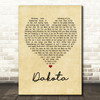 Stereophonics Dakota Vintage Heart Song Lyric Quote Print