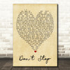 Don't Stop Fleetwood Mac Vintage Heart Quote Song Lyric Print