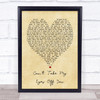 Can't Take My Eyes Off You Andy Williams Vintage Heart Song Lyric Quote Print