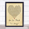 Da Ya Think I'm Sexy Rod Stewart Vintage Heart Song Lyric Quote Print