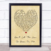 Don't Let The Sun Go Down On Me Elton John Vintage Heart Song Lyric Quote Print