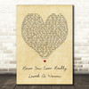 Have You Ever Really Loved A Woman Bryan Adams Vintage Heart Song Lyric Print
