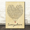 Everywhere Fleetwood Mac Vintage Heart Quote Song Lyric Print