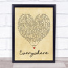 Everywhere Fleetwood Mac Vintage Heart Quote Song Lyric Print