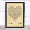 Galway Girl Ed Sheeran Vintage Heart Quote Song Lyric Print
