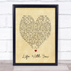 Life With You The Proclaimers Vintage Heart Song Lyric Quote Print
