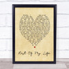 Rest Of My Life Bruno Mars Vintage Heart Song Lyric Quote Print
