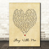 Stay With Me Sam Smith Vintage Heart Song Lyric Quote Print
